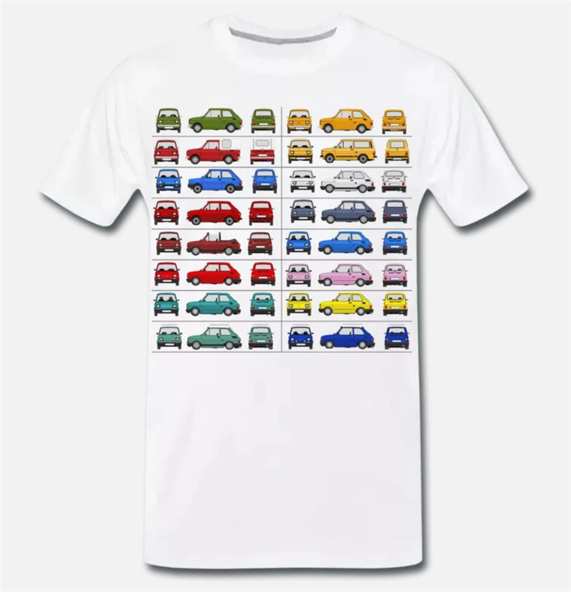 Футболка Maglia Fiat 126 Anni 70 Auto Mito Auto D'Epoca-1-Ritmo S-M-L-XL Homme дизайнерская футболка