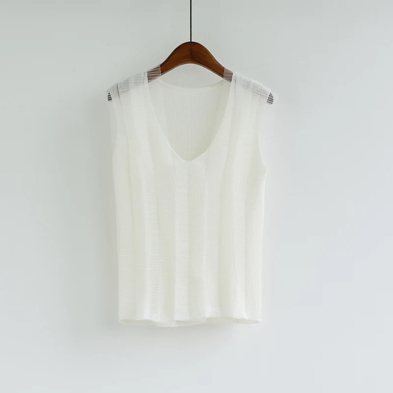 GLAUKE 2020 женская мода сексуальный Летний жилет вязанный Топ Женская Повседневная