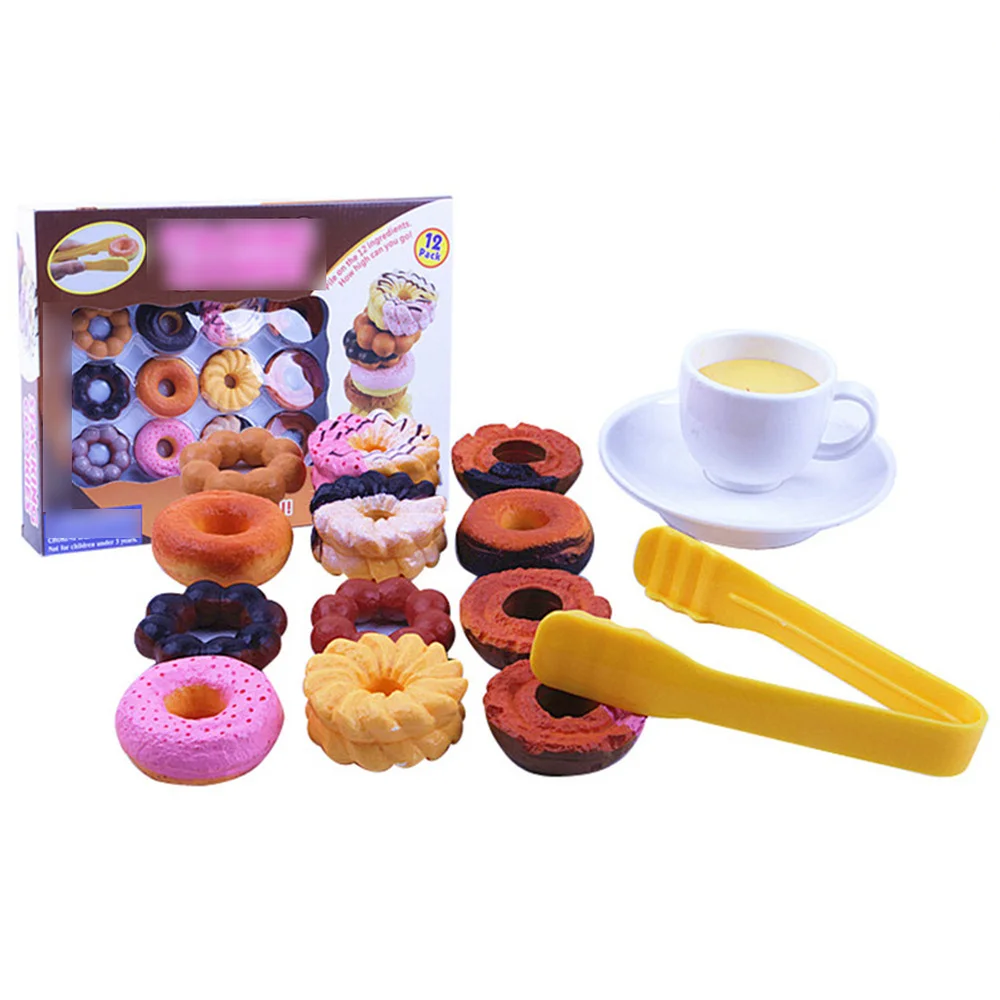 

12pcs/Set Children Creative Cookies Stacking Game Funny Doughnut Stacking Chic Educational Toys Cookies Stacking