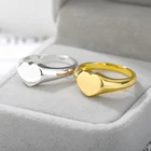 Золотые кольца из нержавеющей стали в форме сердца для женщин, очаровательные кольца в форме сердца, мужская мода, женская бижутерия, модный Рождественский подарок 2020