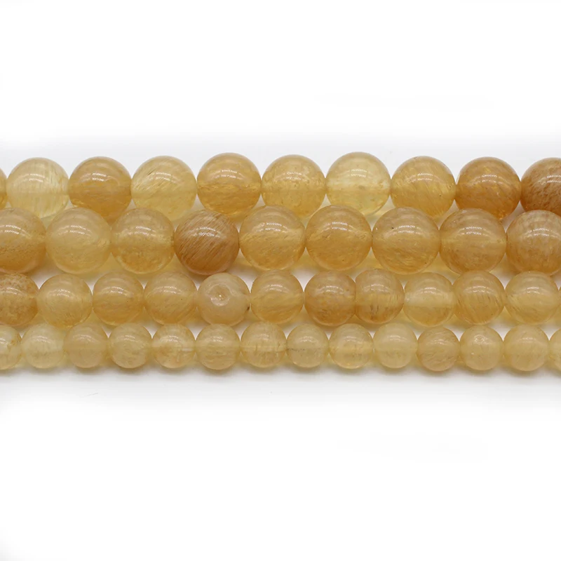 Натуральный камень граненый цитрина кварцевый арбуз Чай круглые бусины 15
