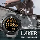 Смарт-часы NORTH EDGE Laker мужские для плавания и бега, спортивные Смарт-часы с шагомером, секундомером для AndroidIOS, водонепроницаемость 50 м