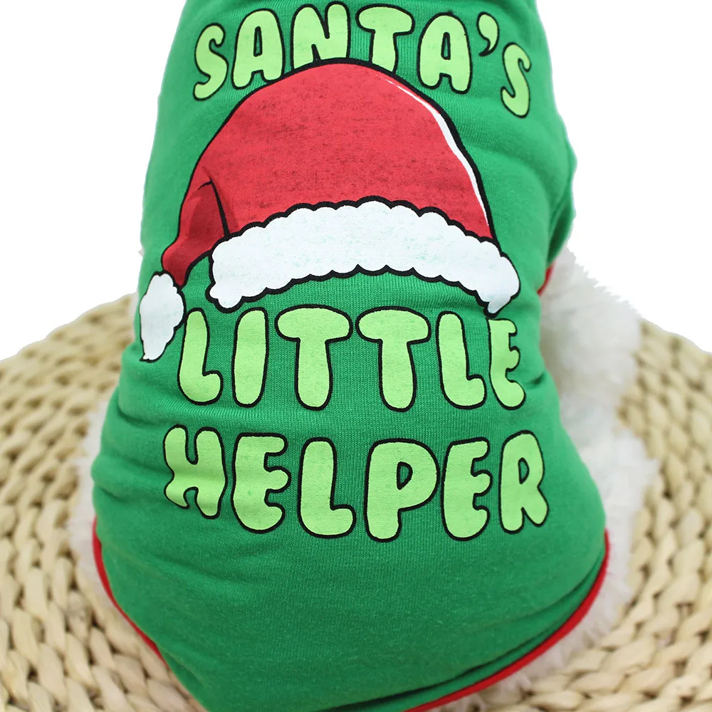 Pet Dog Clothes Christmas Costume Cute Cartoon Clothes For Small Dog Cloth Christmas Clothing Polyester T shirt Puppy Costume
