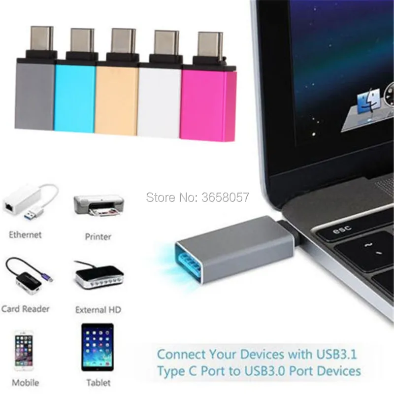 

Адаптер USB Type-C (папа)-USB 3000 (мама), 3,0 шт.