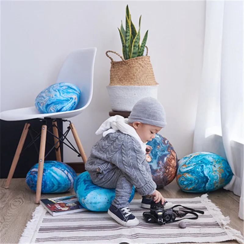 Симпатичная подушка в виде гальки 6 шт. для офиса дивана обеденного перерыва