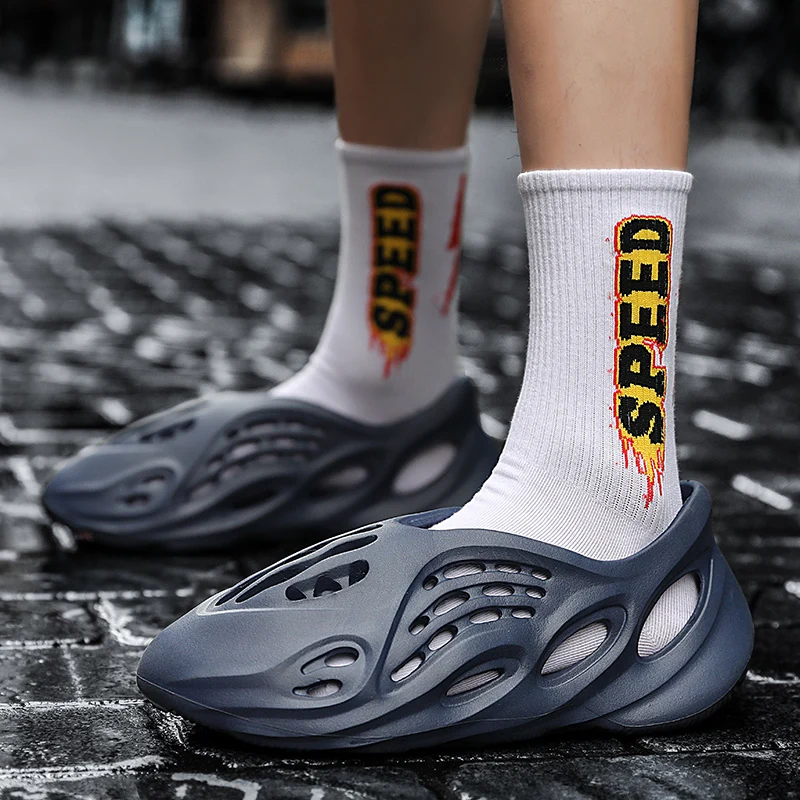 Мужские Пляжные шлепанцы Мягкая сетчатая подошва повседневные сандалии для