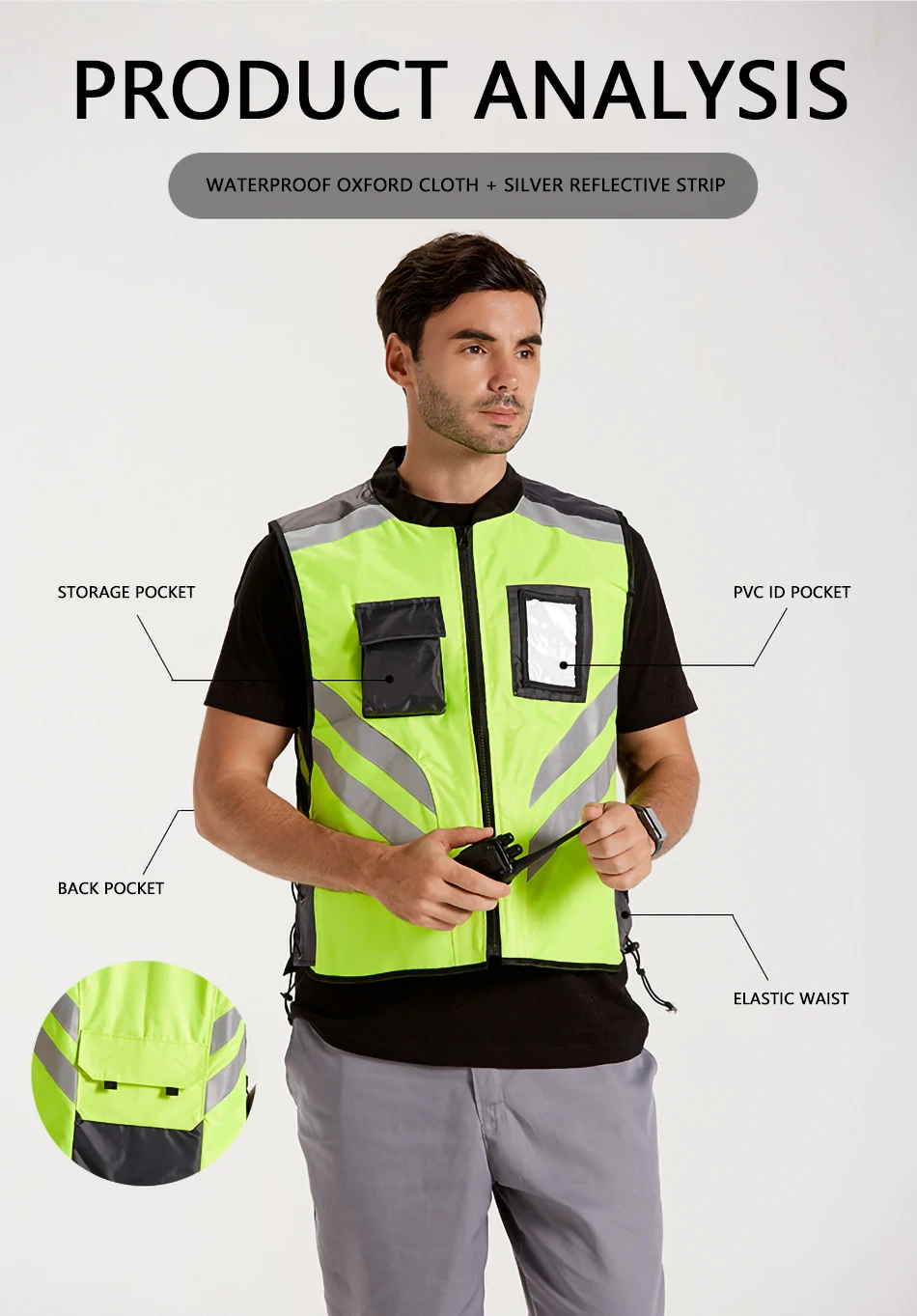 IRON JIA'S Motorcycle Reflective Vest High Visibility Safety Clothing Breathable Body Safe Protective Moto Rider | Автомобили и
