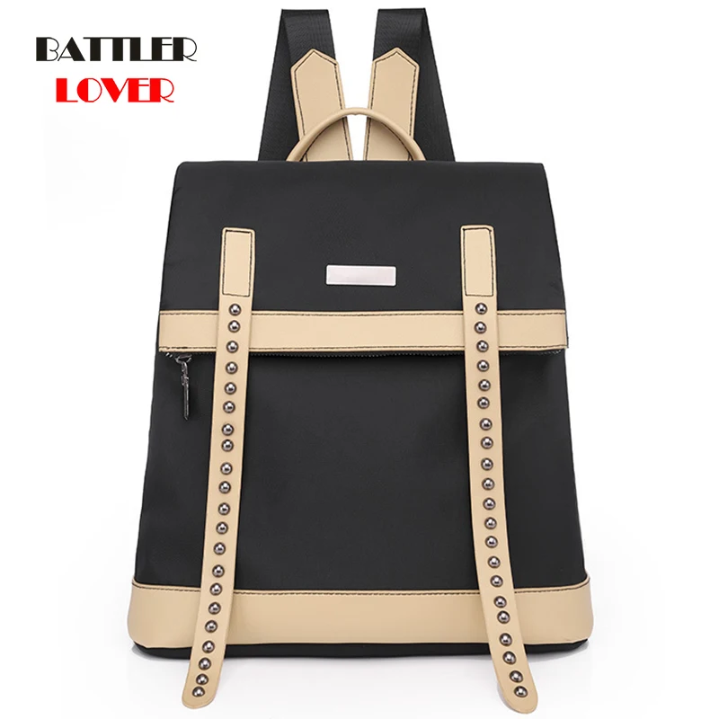 

Big Capacity Backpacks For Women Canvas Design Travel Shoulder Bags Female Rivet Fashion Bagpack Student High Quality School Bag