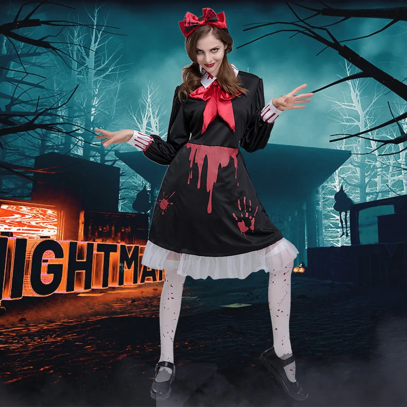 

Women's Vampire Carnival Cosplay Costume Hallowee Maid Costume Horror Bloody Costume Prom Costume Bodycon Dress
