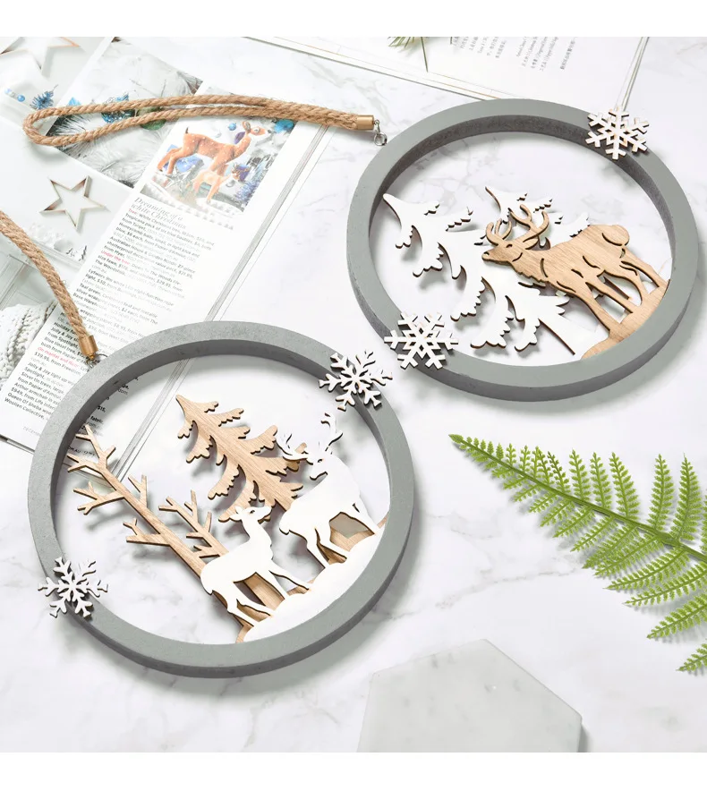 

Дед Мороз, олень, новый год, естественное искусственное украшение, подвеска, Рождественский Декор для домашвечерние, украшения 2020