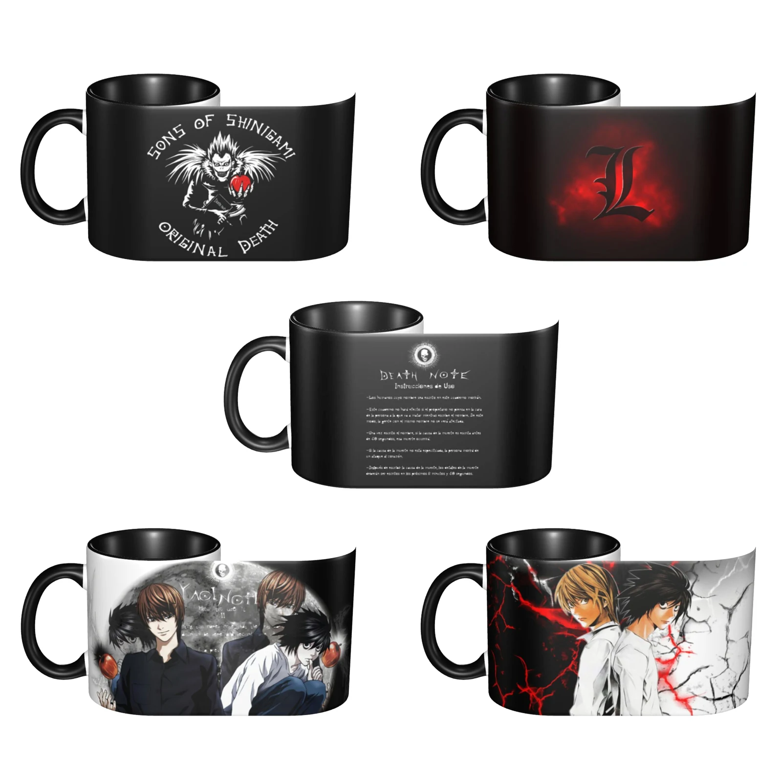 

Anime Death Note 11 OZ Ceramic Coffee Mug with Handle Tea Cup for Cocoa Milk Cereal Drinks Mug