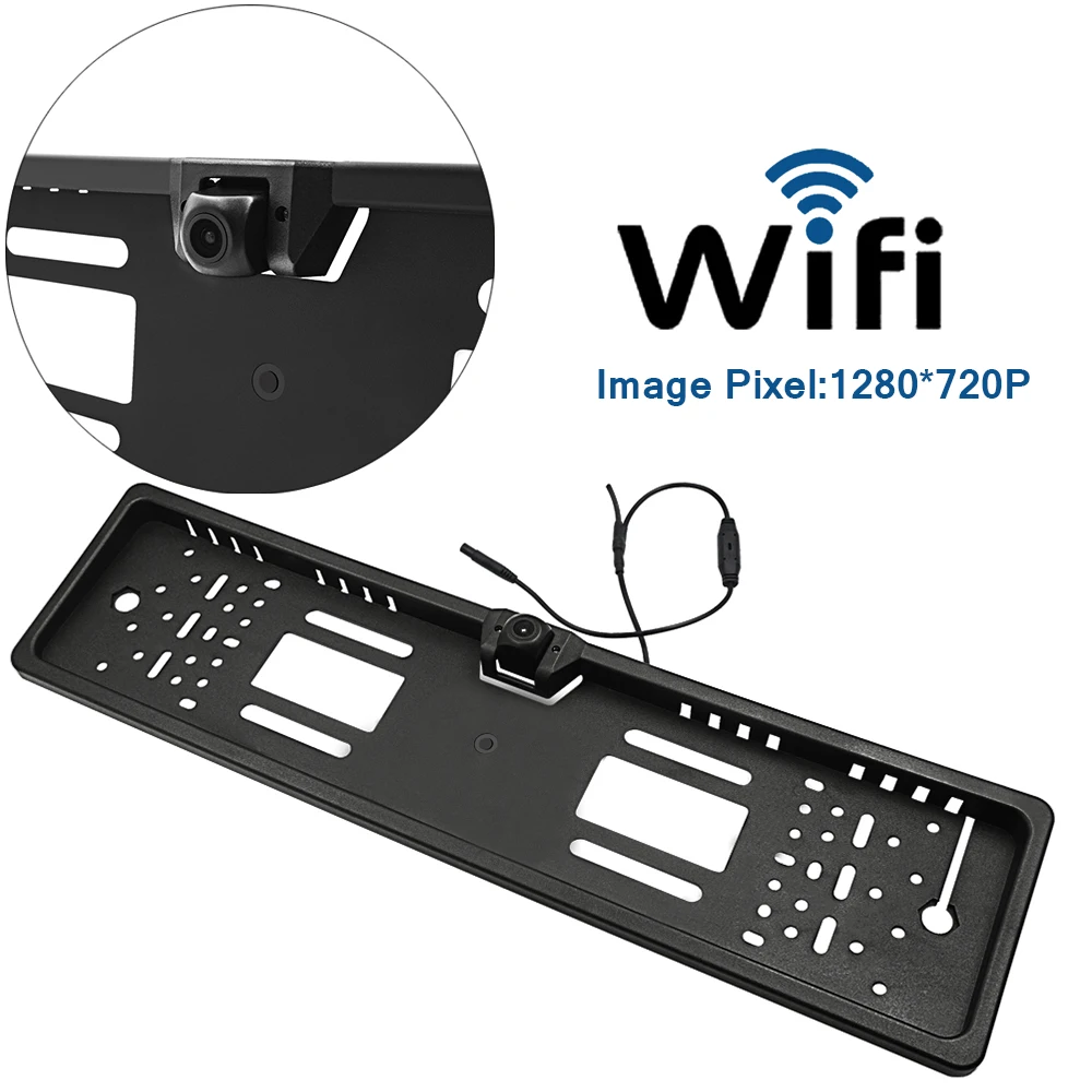 Carsanbo камера заднего вида 720P HD WiFi EU рамка для номерного знака беспроводная