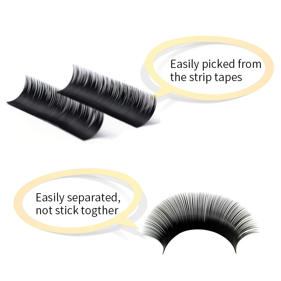 0.03-0.25mm Individual Eyelash Extensions CC Curl Premium Mink Lashes Extension Slik Volume Eyelashes | Красота и здоровье