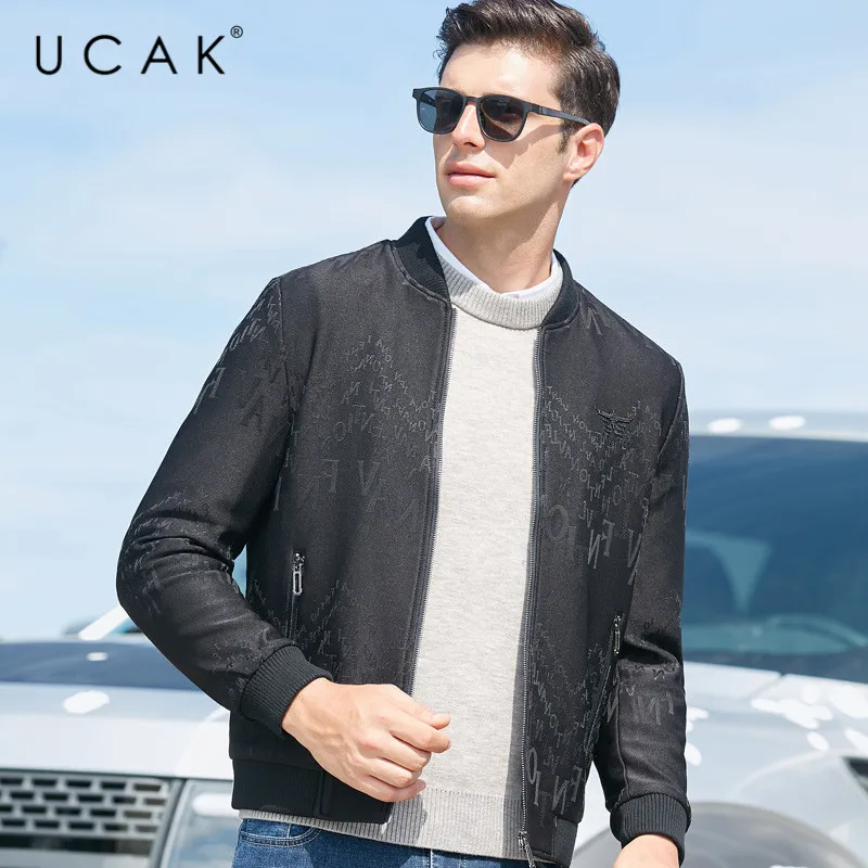 

Классические полосатые толстые куртки, мужская одежда UCAK, новая модная верхняя одежда, уличная одежда на молнии с V-образным вырезом, вязана...
