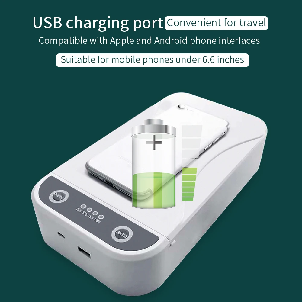 

2in1 UV Sterilizer Aromatherapy Box Anti Bacteria Ultraviolet Ray Disinfection Device for Face Mask Jewelry Watch Manicure Tools