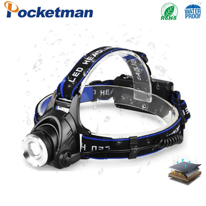 

T6 Led Headlamp Zoomable Headlight Waterproof Head Torch flashlight Head lamp Fishing Hunting Light XML-L2 XM-L