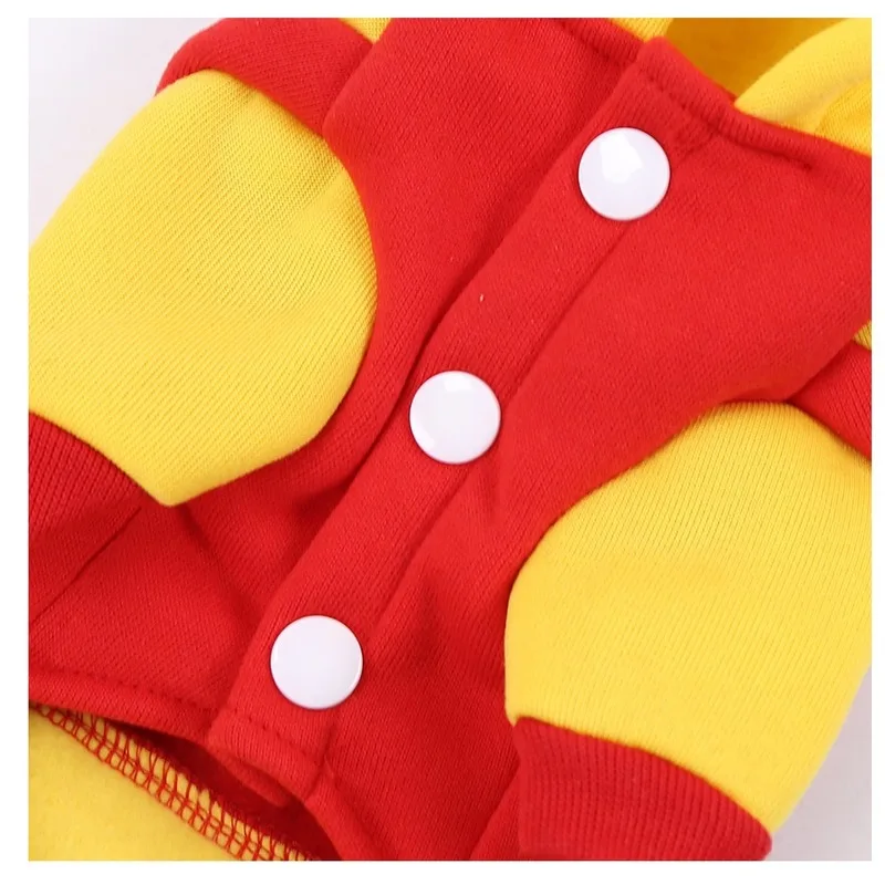 Одежда для собак с мультяшными животными осенне зимние толстовки четырьмя