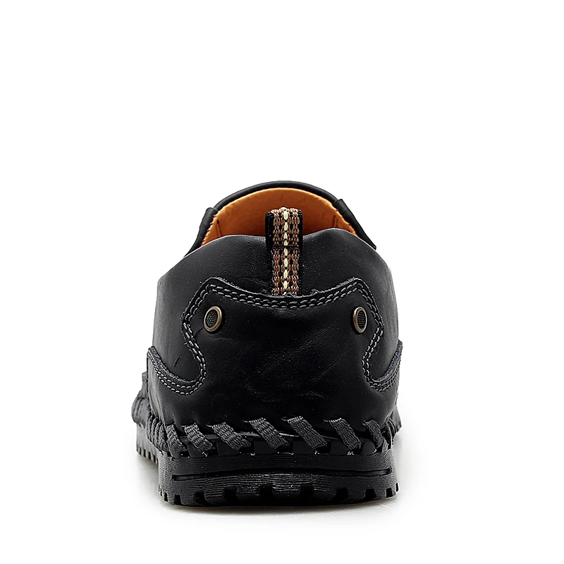 Туфли мужские из натуральной кожи дышащие лоферы без застежки мягкие