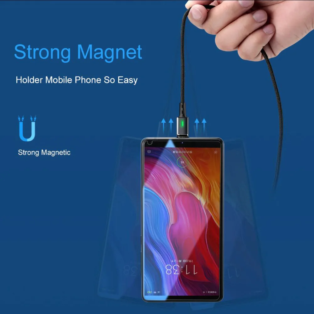 Магнитный зарядный кабель 3A Type-C для Samsung Galaxy A11 A12 A10e A20e A20s A21 A21s A30s A31 A32 A40s A41 A42 A50s A51