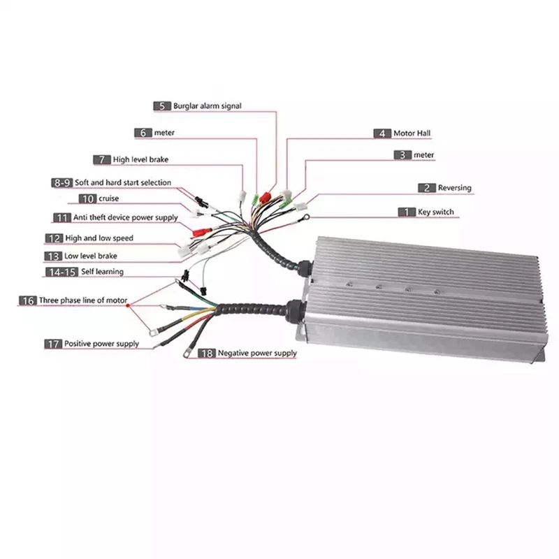 48V-72V 5000W трехколесный FOC контроллер Аккумуляторный автомобиль Интеллектуальный