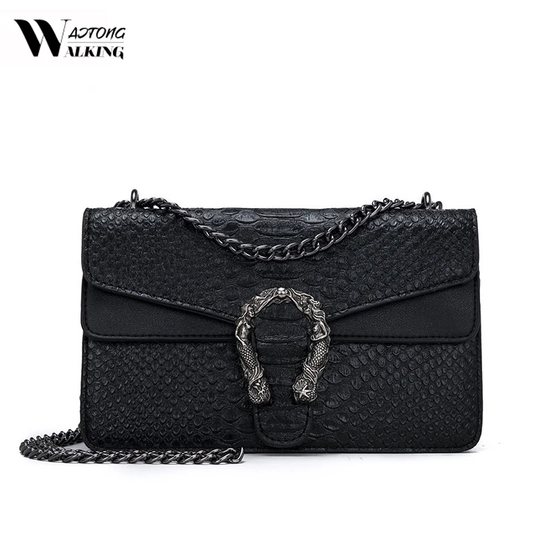 Женские сумки через плечо кожаная сумка-мессенджер со змеиным узором женская