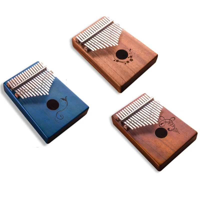 Kalimba 17 клавишный большой палец фортепиано из красного дерева Музыкальные