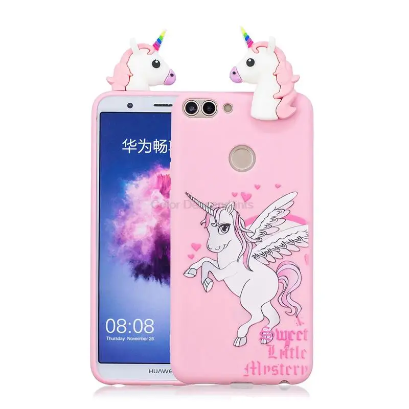 3D единорог Панда Сова Силиконовый ТПУ чехол для Coque Huawei Honor 8S 7S 7A 7C Pro 8A 8X 8 9 10 Lite 9i 10i P