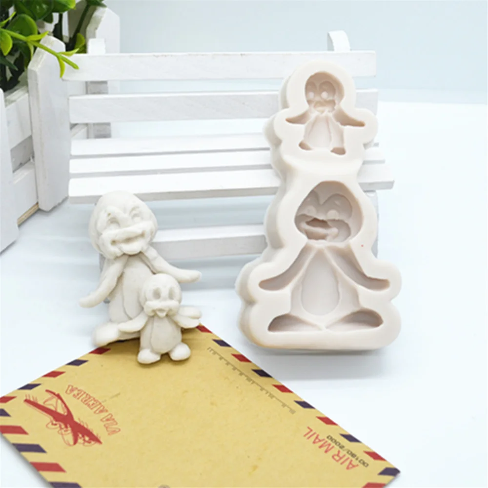 Luyou 1 шт. Прекрасный Пингвин из силикона смолы Fondant (сахарная) пирожных шоколадная