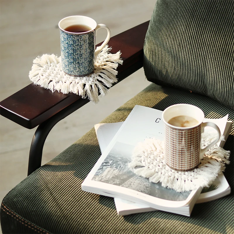 Подставка под кофе и молоко DUNXDECO теплоизоляционный коврик теплый домашний