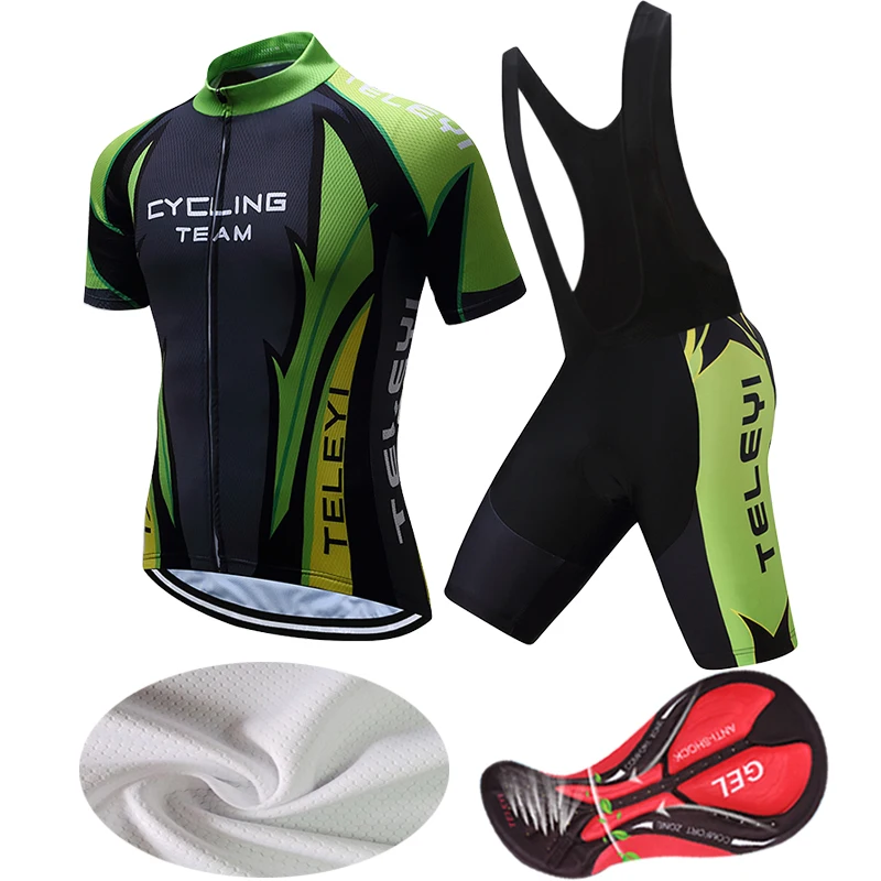 

Men's Pro Cycling Jersey Set BIB Gel Shorts 2022 Summet Road Bike Clothing Team Dress Male Bicycle Clothes MTB Suit Uniform Kit