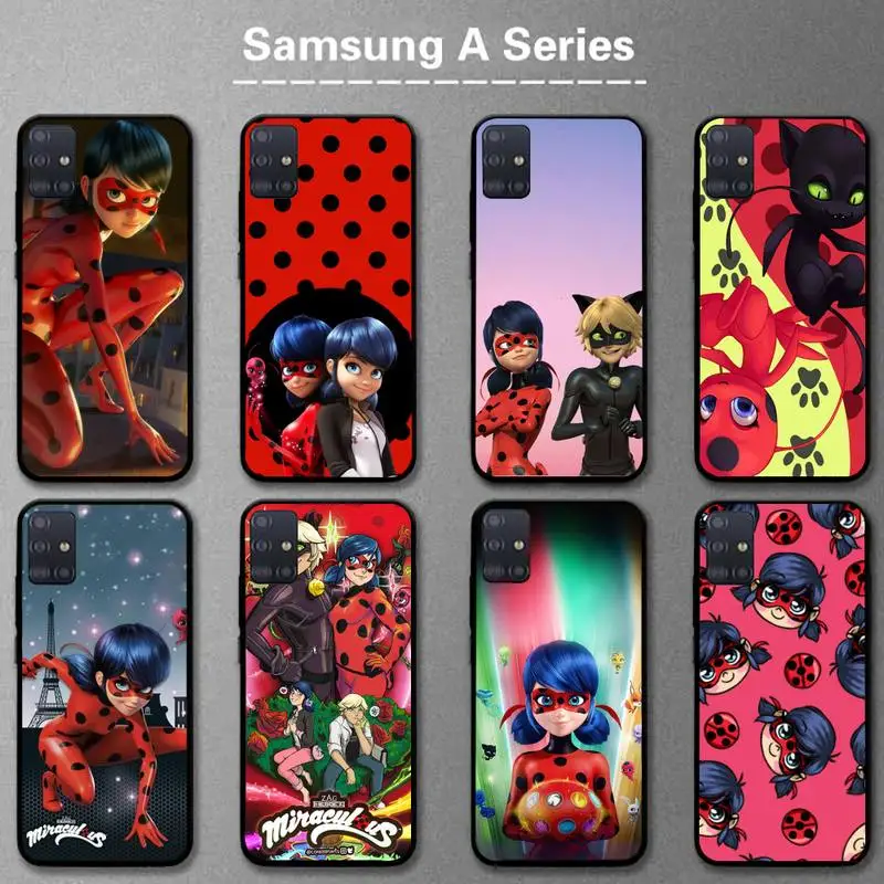 

Cartoon Lady-bug Phone Case For Samsung A01 A10 A02 A20 A31 A40 A50 S A52 A51 A70 A71 A80 A91 Cover Fundas Coque
