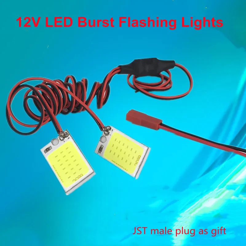 

SU27 F22 Flashing LED Burst Flashing Lights Waterproof DIY Lamp 12V Power Supply Fixed-Wing Multicopter Car Boat Airplane
