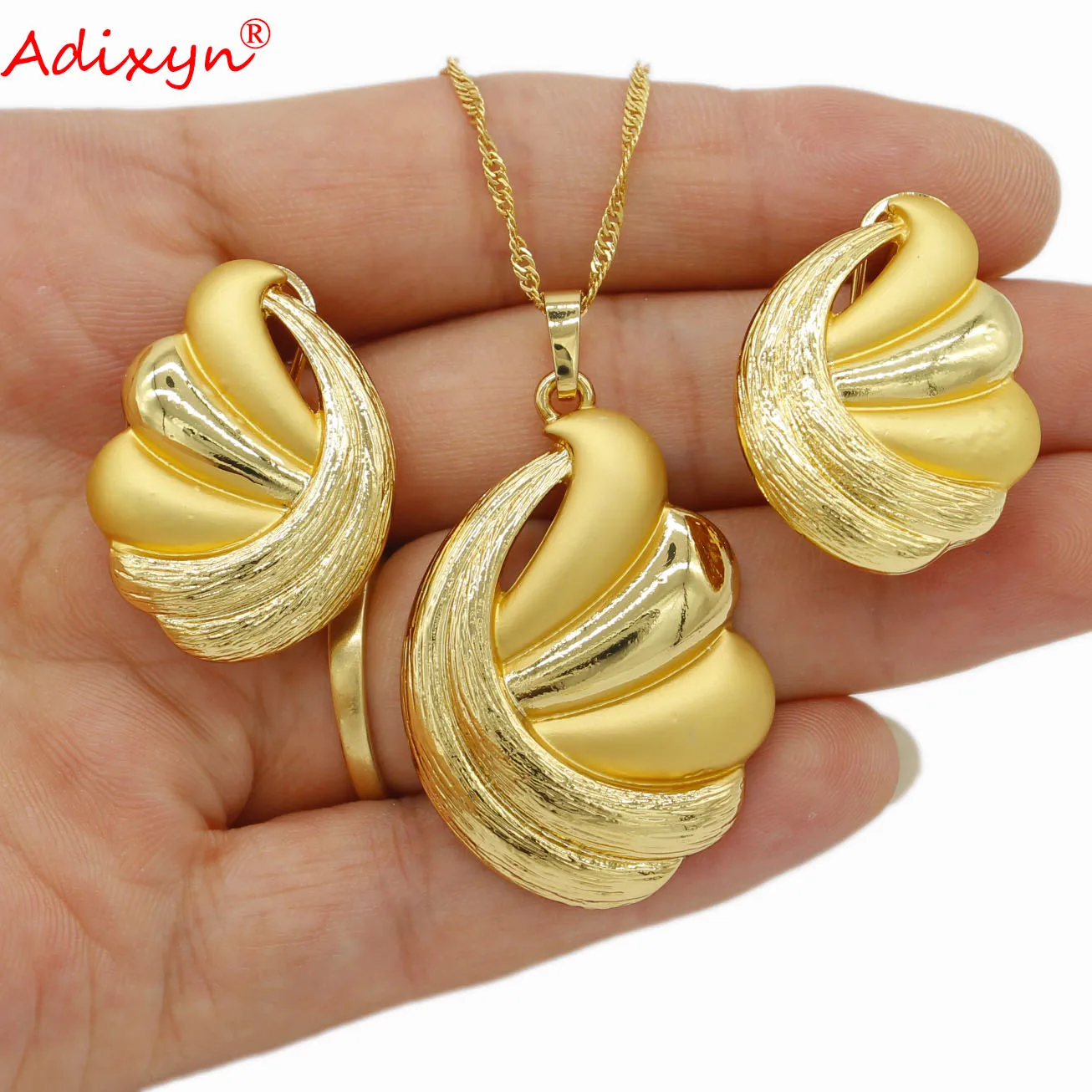 Комплект свадебных украшений Adixyn 24k в нигерийском/африканском стиле ожерелье