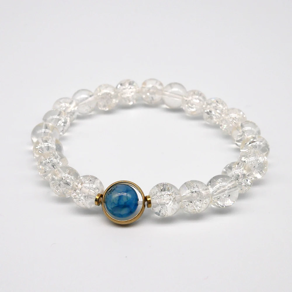 Браслет Itaqiu с бусинами из чистого натурального камня для женщин и мужчин подарок