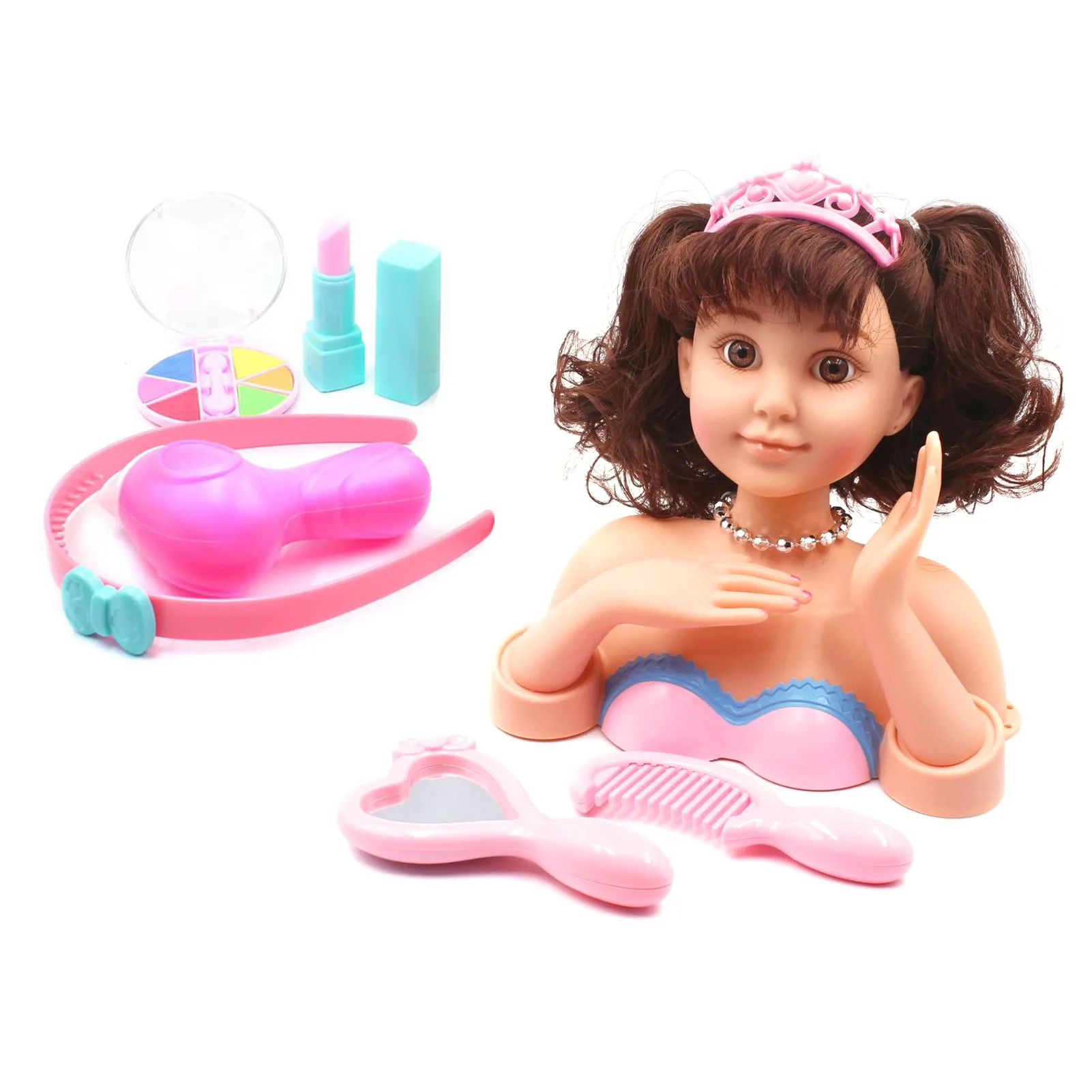 

Make Up Doll Luxurious Princess Makeup And Hairdressing Play Set With Beauty And Fashion Accessories Hand-to-hand Teaching Washa