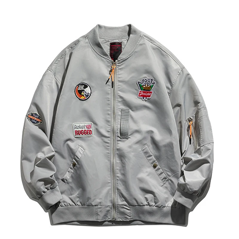 2022 Spring Jackets Men Streetwear Hipster Hip Hop Jacket Brand Designer Bomber Flight Pilot Coat Oversized | Мужская одежда