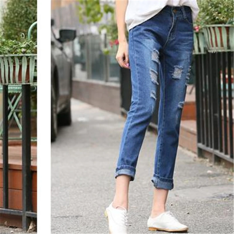Женские летние и весенние Бриджи свободного кроя|loose jeans|capri jeansjeans casual |
