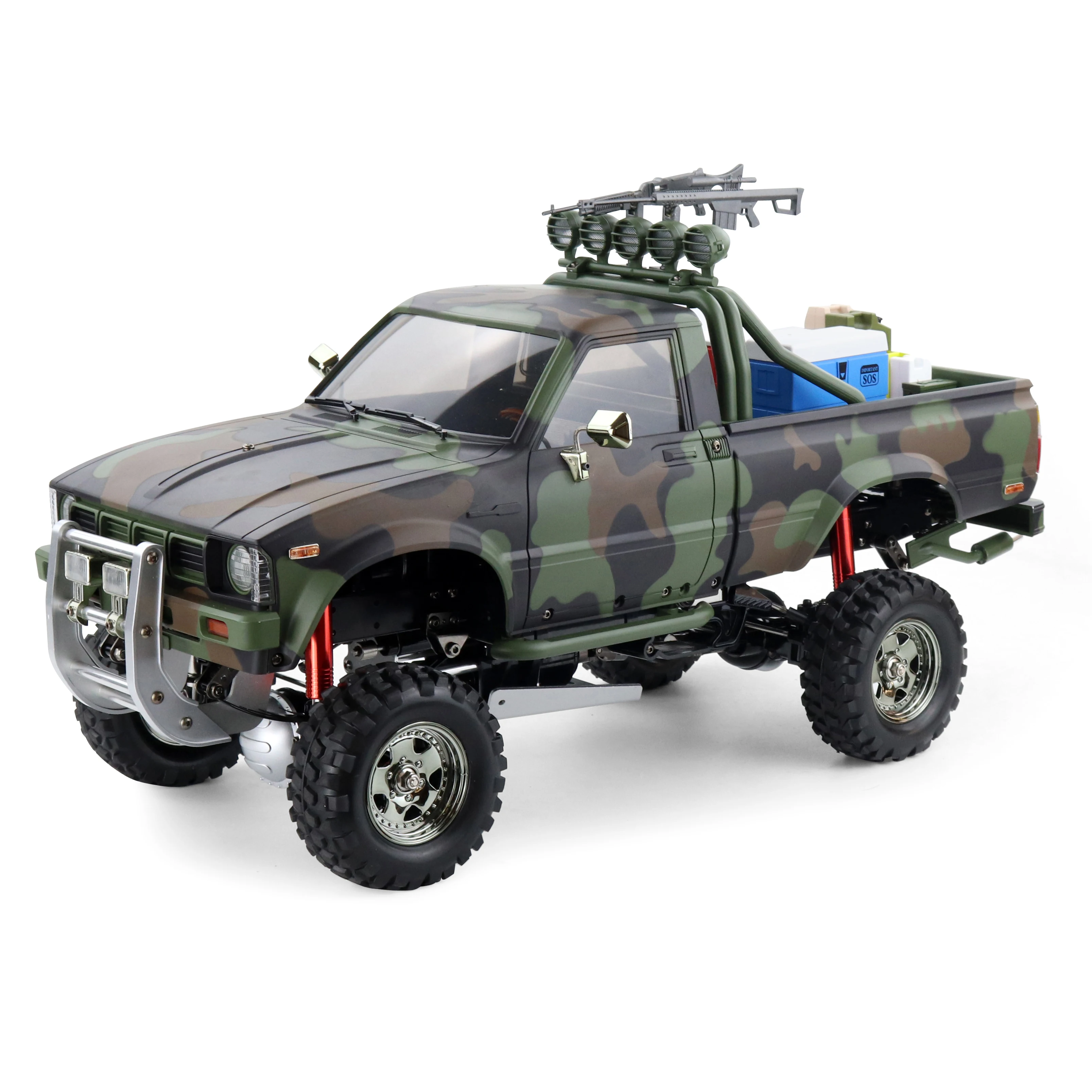 

1/10 4WD Pickup MilitaryTruck Middle East 4*4 RC Rally Car KEYIGE HG-P417