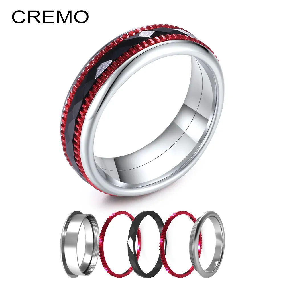 

Cremo Titanium Stainless Steel Rings Women Minimalist Filled Accessories Ring Multilayer Jewelry Brand Bijoux Bague