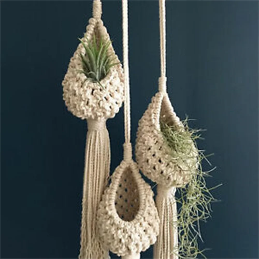 

Novelty Hanging Flowers Basket Plant Flower Pot Planters Storage Basket Indoor Tapestry Net Bag Garden Home Balcony Decoration
