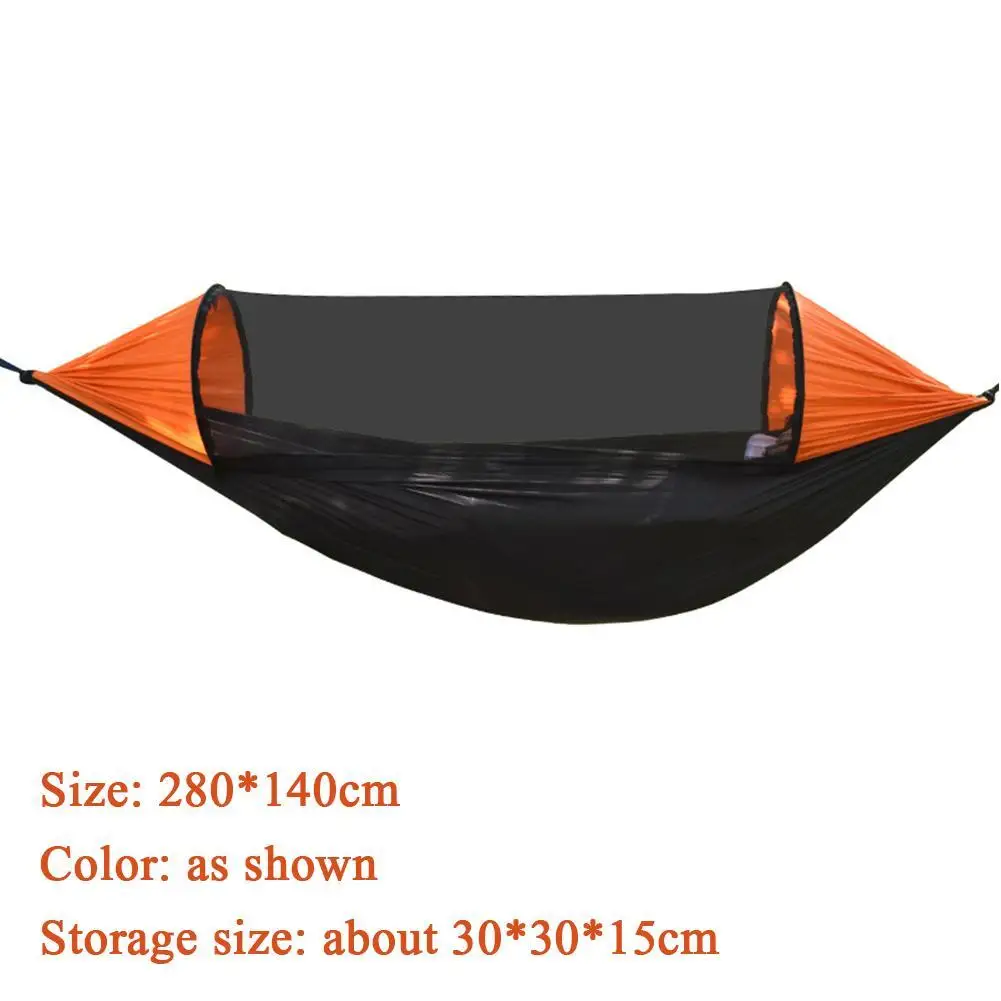

Outdoor Mosquito Net Hammock Light Suspension Type Opening Automatic Strut Detachable Quick Hammock Cloth Outdoor Nylon A3A1