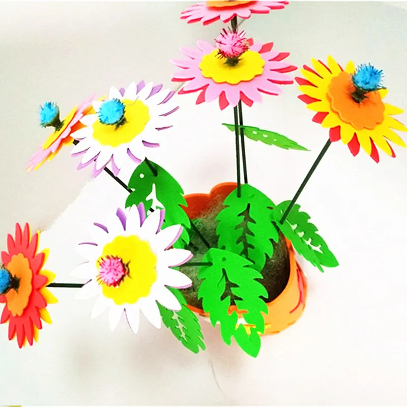 Happyxuan 5 шт./партия EVA пены ремесло DIY цветок наборы кастюль для девочек от 3 до 6 лет