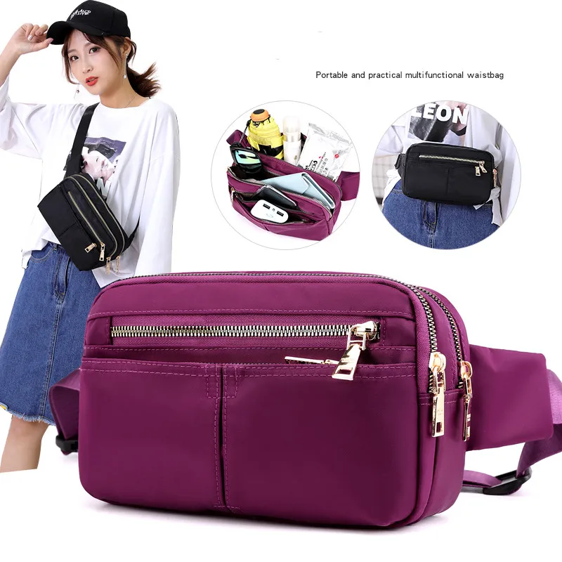 Сумка поясная женская из нейлона водонепроницаемая для путешествий 2020 |
