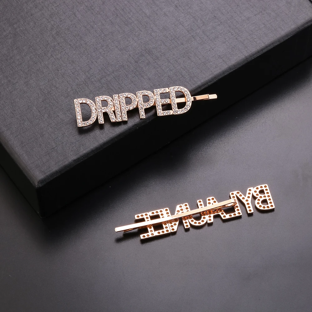 Lateefah пользовательские заколки для волос с надписью 1 предмет Shining украшением в