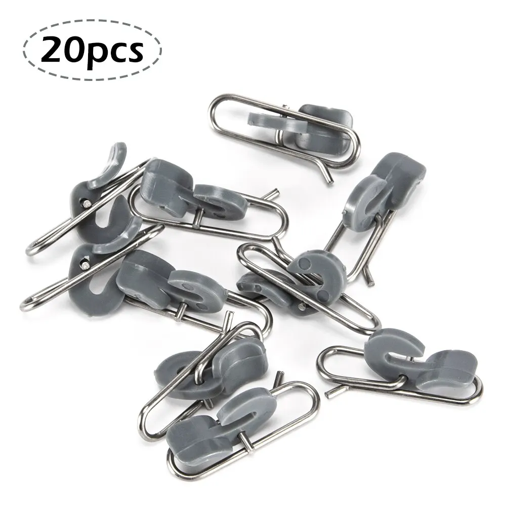 10pcs / 20pcs Impact Hook Release Clips Bait Fishing Clip Strong Swivels Lock Snaps Tool Accessories | Спорт и развлечения