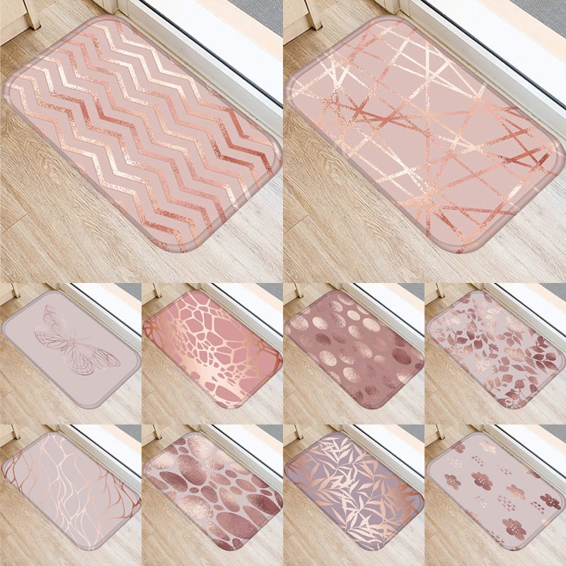 1 шт. 40*60 см с бабочкой геометрическим узором анти-скольжения замши Ковер Дверной