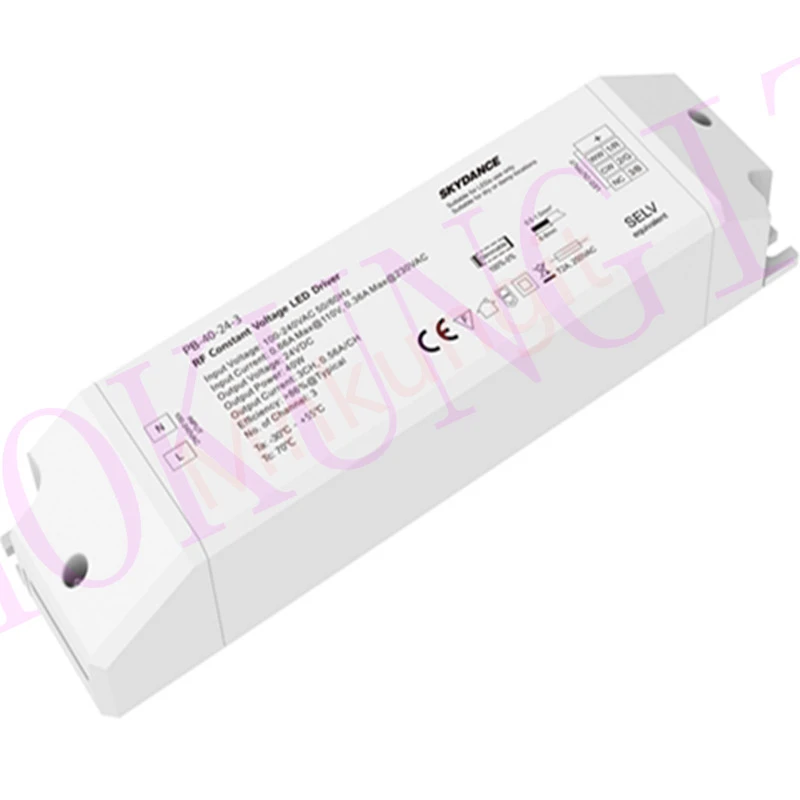3CH 40W 24V РЧ с регулируемой яркостью светодиодный драйвер контроллер трансформатор