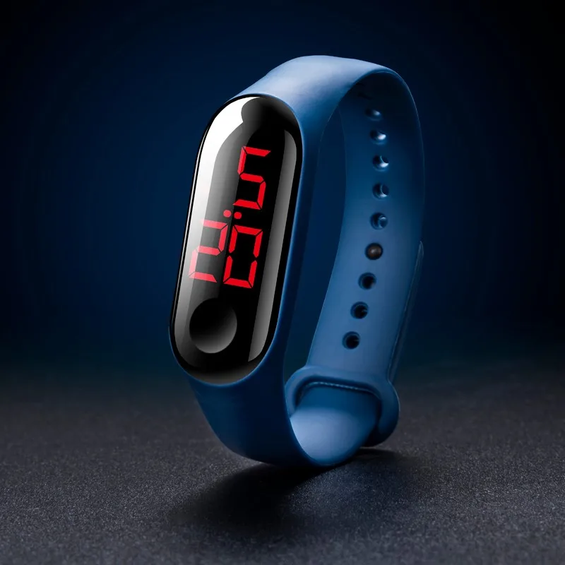 Светодиодные электронные Спортивные часы со светящимся датчиком модные мужские