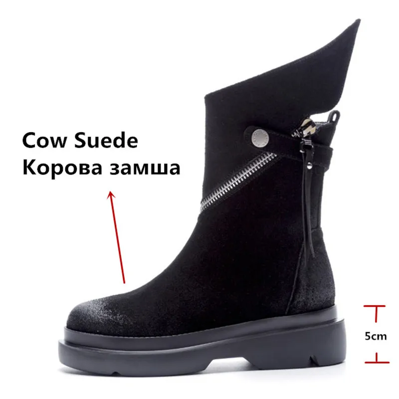 FEDONAS/классические женские ботильоны из коровьей замши; винтажные сапоги для верховой езды; теплые полусапожки; сезон осень-зима; повседневная женская обувь Baisc