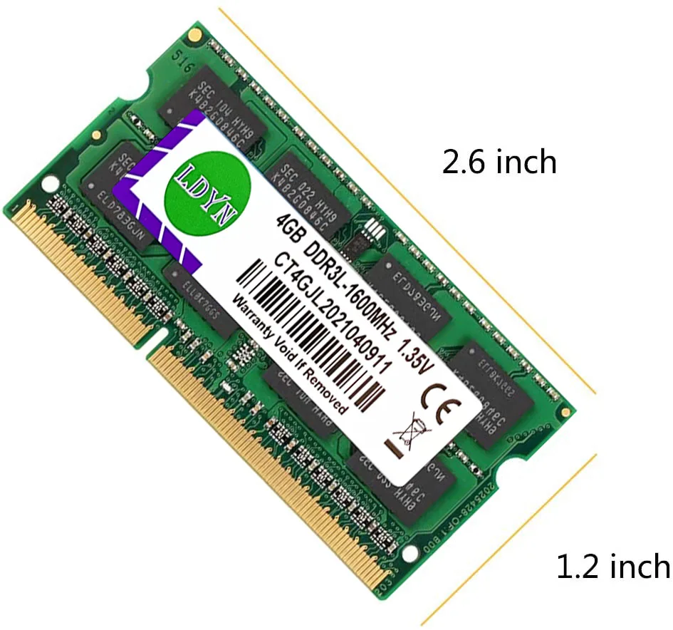 Оперативная Память DDR3L RAM 4 ГБ 8 1066 1333 1600 МГц PC3 10600s для ноутбука компьютера модуль